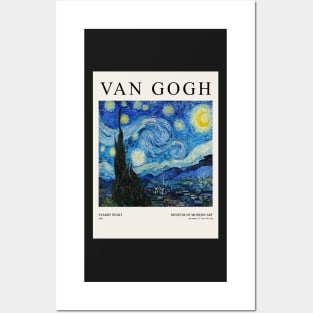 Vincent Van Gogh Starry Night Exhibition Wall Art Design Posters and Art